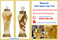 Bình thủy tinh 5 lít
